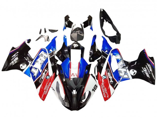 Kits Carenado Moto BMW S1000RR 2017-2018 - Blanco Azul Rojo Negro Brillante