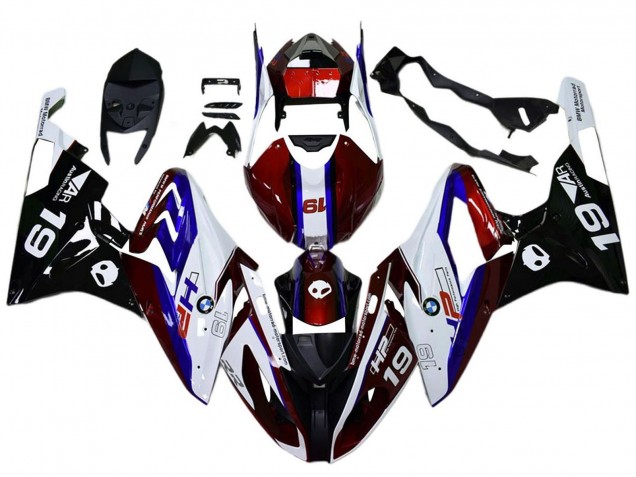 Carenado Moto BMW S1000RR 2017-2018 - Blanco Rojo Azul Negro