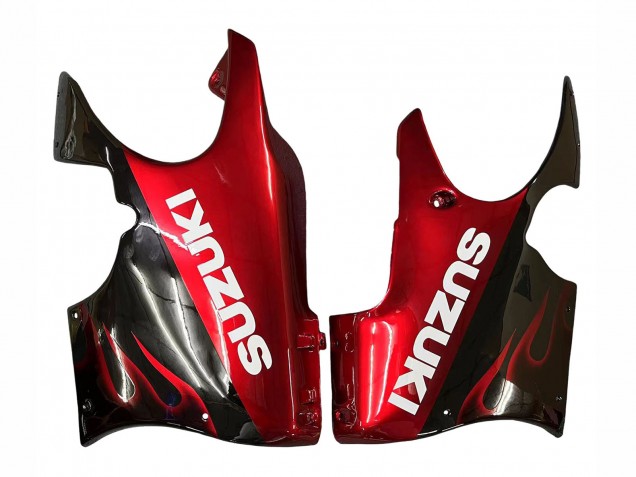 Carenado Moto Suzuki GSX600F/GSX750F 2004-2006 - Negro Brillante Rojo Llama