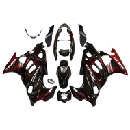 Carenado Moto Suzuki GSX600F/GSX750F 2004-2006 - Negro Brillante Rojo Llama