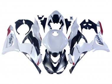 Carenado Moto Kawasaki ZX6R 2023-2025 - Blanco Perla Negro Rojo