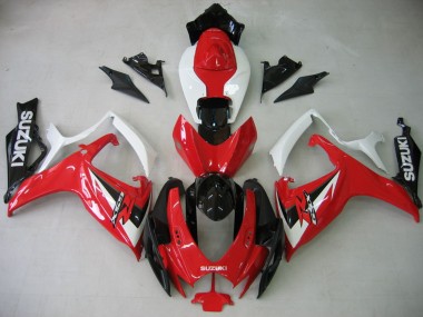 Carenados Moto Suzuki GSXR 600 / GSXR 750 2006-2007 - Blanco Rojo Negro Brillante