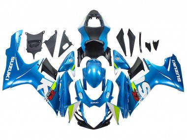 Carenado Moto Suzuki GSXR 600 / GSXR 750 2011-2024 - Azul Claro Verde Blanco Rojo