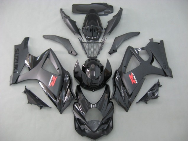 Carenado Moto Suzuki GSXR 1000 2007-2008 - Negro Mate Negro Brillante