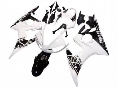 Carenado Moto Yamaha YZF R6S 2006-2009 - Blanco Negro Brillante