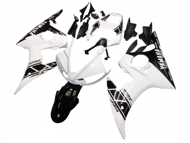 Carenado Moto Yamaha YZF R6S 2006-2009 - Blanco Negro Brillante