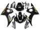Carenado Moto Yamaha YZF R6S 2006-2009 - Negro Brillante Oro Calcomanías