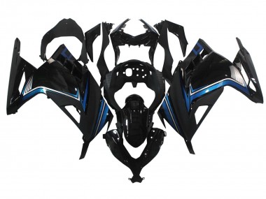 Carenado Moto Kawasaki EX300 2013-2024 - Negro Brillante Azul