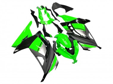 Carenado Moto Kawasaki EX300 2013-2024 - Verde Plata Negro
