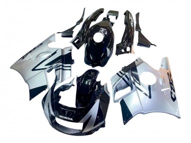 Carenado Moto Honda CBR600 F2 1991-1994 - Plata Negro Brillante