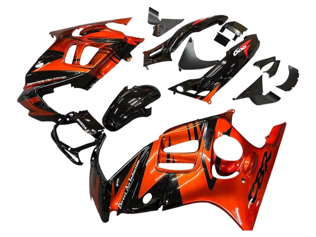 Carenado Moto Honda CBR600 F3 1995-1996 - Naranja Negro Brillante