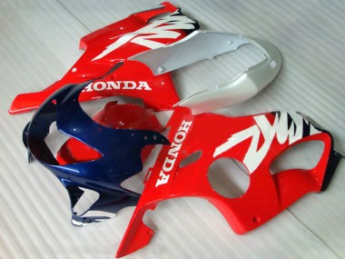 Carenado Moto Honda CBR600 F4 1999-2000 - Blanco Rojo Azul Oscuro