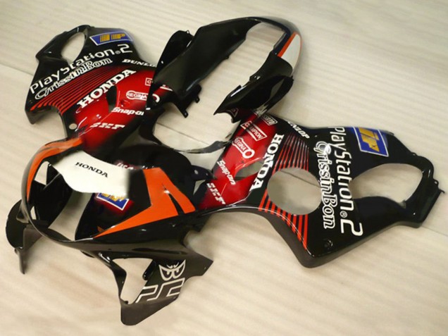 Carenado Moto Honda CBR600 F4 1999-2000 - Negro Brillante Rojo Blanco PlayStation 2
