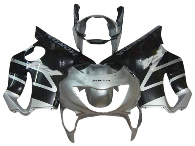 Carenado Moto Honda CBR600 F4 1999-2000 - Plata Negro Brillante