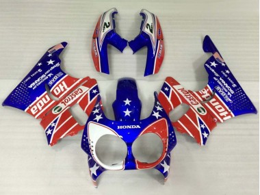 Carenado Moto Honda CBR900RR 893 1992-1993 - Blanco Rojo Azul Estrella Castrol