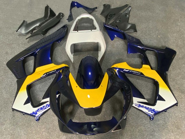 Carenado Moto Honda CBR900RR 929 2000-2001 - Blanco Amarillo Azul Oscuro