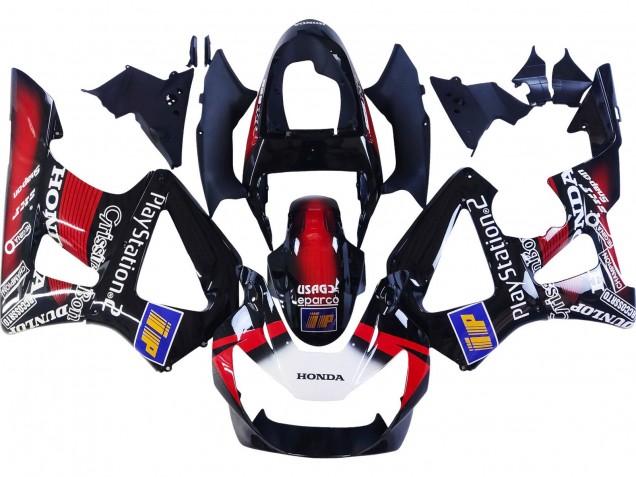 Carenado Moto Honda CBR900RR 929 2000-2001 - Rojo Blanco Negro Brillante PlayStation 2