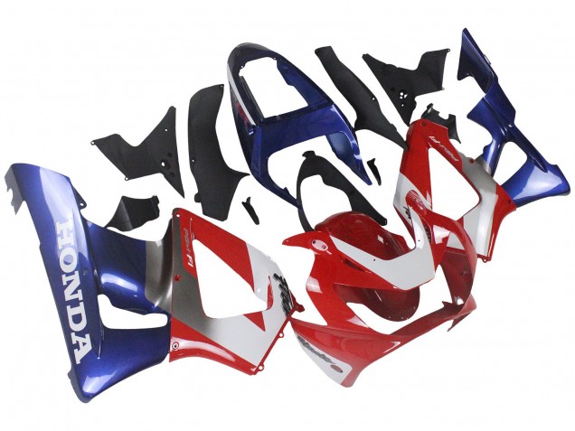 Carenado Moto Honda CBR900RR 929 2000-2001 - Plata Rojo Azul