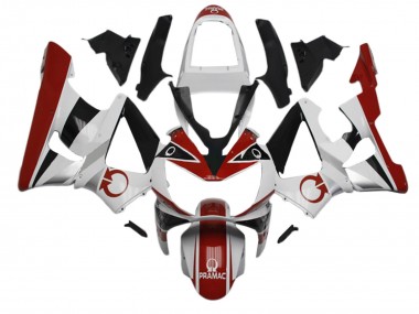 Carenado Moto Honda CBR900RR 929 2000-2001 - Blanco Rojo Negro Brillante Pramac
