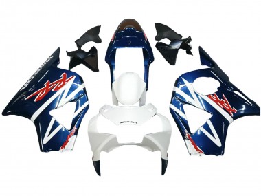 Carenado Moto Honda CBR900RR 954 2002-2003 - Blanco Azul Oscuro
