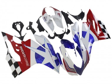 Carenado Moto Ducati Panigale 899 2011-2014 - Blanco Azul Rojo Negro