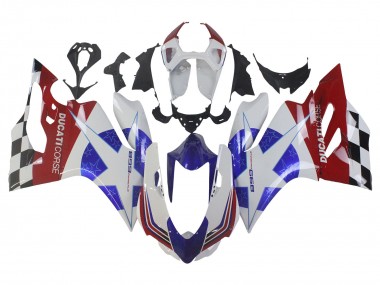 Carenado Moto Ducati Panigale 899 2011-2014 - Blanco Azul Rojo Negro