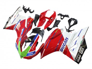 Carenado Moto Ducati Panigale 899/1199 2011-2014 - Blanco Rojo Verde Azul Negro Brillante Flex-Box