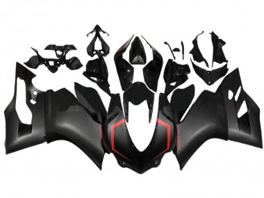 Carenado Moto Ducati 1299 2015-2020 - Negro FibraCarbono Estilo Rojo