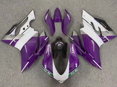 Carenado Moto Ducati 959/1299 2015-2020 - Púrpura Blanco Negro Brillante Flex-Box