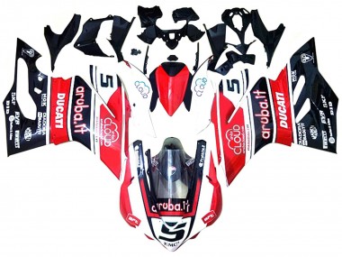 Carenado Moto Ducati 959/1299 2015-2020 - Blanco Rojo Negro Brillante Aruba 5