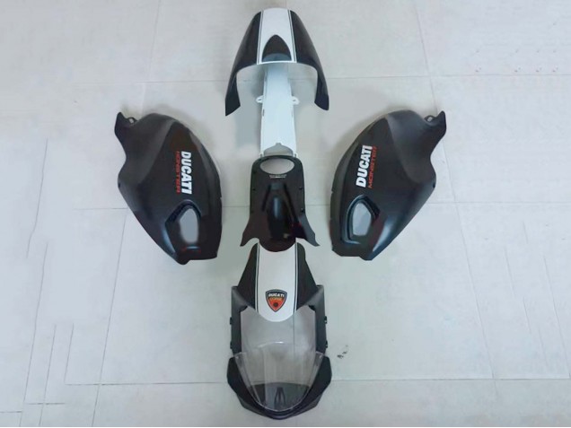Carenado Moto Ducati Monster 696 796 1100 1100S 2008-2012 - Blanco Negro Mate