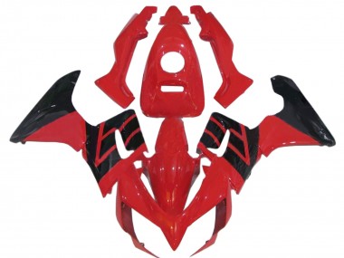 Carenado Moto Honda CBR125R 2002-2006 - Rojo Negro Brillante Raya