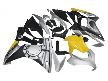 Carenado Moto Honda CBR500R 2013-2015 - Plata Amarillo Negro Mate
