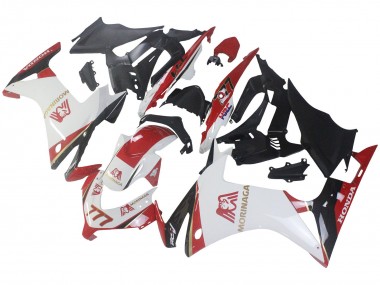 Carenado Moto Honda CBR500R 2013-2015 - Blanco Rojo Verde Negro Brillante Morinage 777