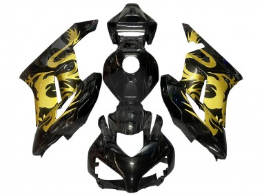 Carenado Moto Honda CBR1000RR 2004-2005 - Oro Negro Brillante Dragón