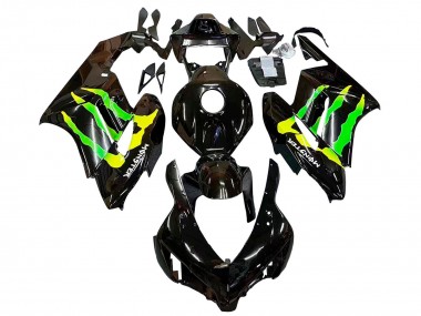 Carenado Moto Honda CBR1000RR 2004-2005 - Negro Brillante Amarillo Verde Monstruo