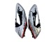 Carenado Moto Honda CBR1000RR 2004-2005 - Plata Negro Brillante Rojo Raya