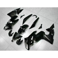 Carenado Moto Kawasaki EX650 2009-2011 - Negro Brillante Blanco Calcomanía