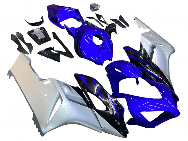 Carenado Moto Honda CBR1000RR 2004-2005 - Plata Azul Negro Brillante
