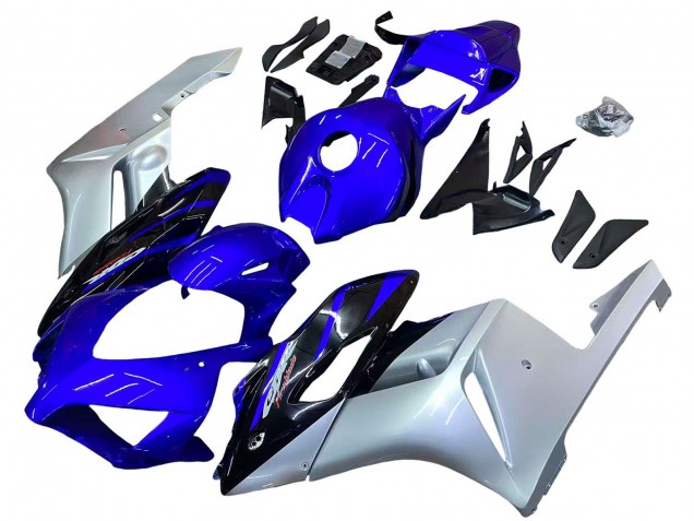 Carenado Moto Honda CBR1000RR 2004-2005 - Plata Azul Negro Brillante