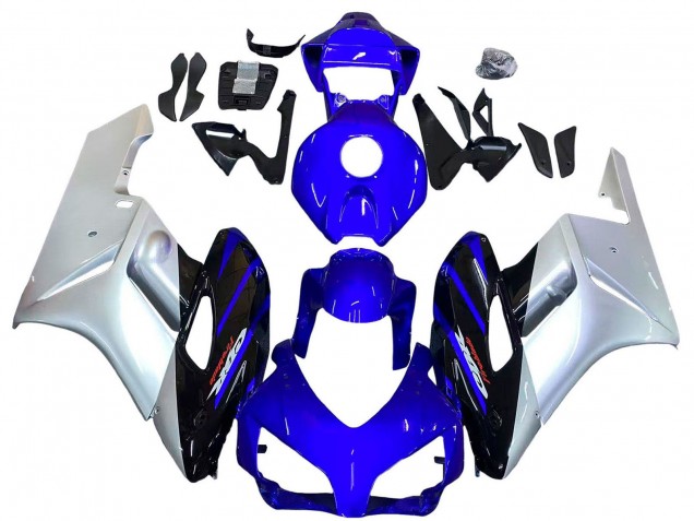 Carenado Moto Honda CBR1000RR 2004-2005 - Plata Azul Negro Brillante