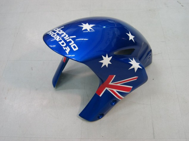 Carenado Moto Honda CBR1000RR 2004-2005 - Blanco Azul Rojo Negro Brillante Estrella Carrera Lee