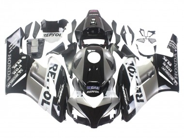 Kits Carenados Moto Honda CBR1000RR 2004-2005 - Plata Blanco Negro Brillante Repsol