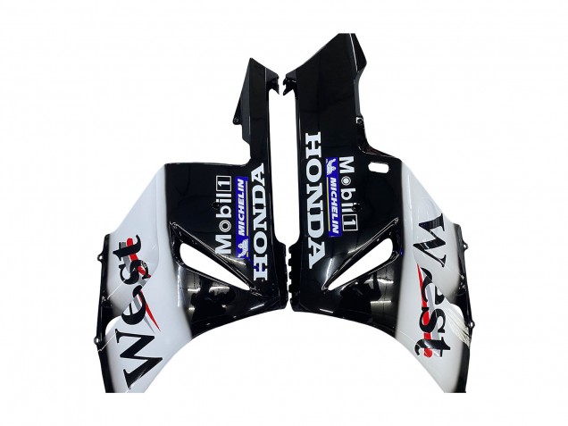 Carenado Moto Honda CBR1000RR 2004-2005 - Negro Brillante Blanco West