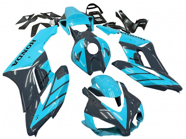 Carenado Moto Honda CBR1000RR 2004-2005 - Azul Claro Negro Brillante