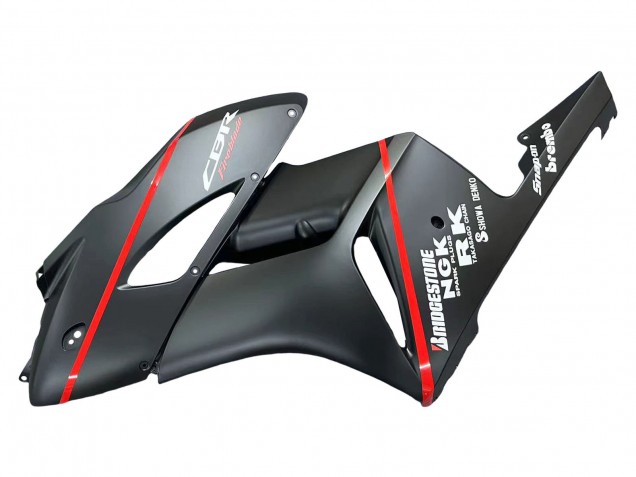 Carenado Moto Honda CBR1000RR 2004-2005 - Negro Brillante Gris Brillante Rojo Raya