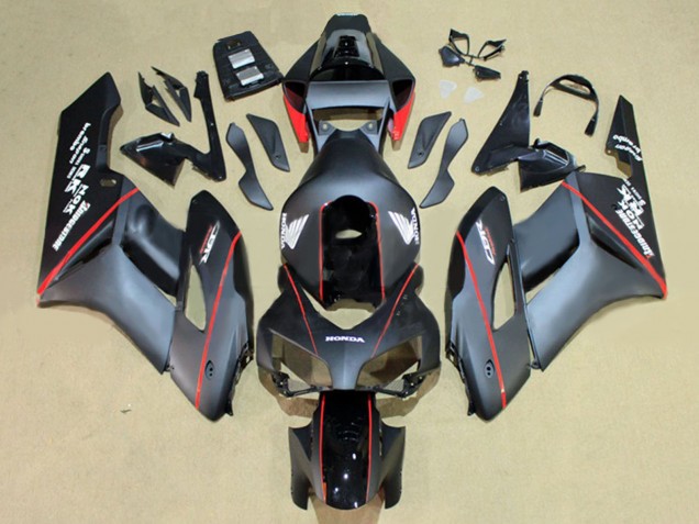 Carenado Moto Honda CBR1000RR 2004-2005 - Negro Brillante Gris Brillante Rojo Raya