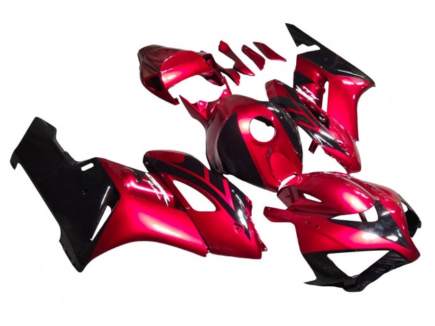 Carenado Moto Honda CBR1000RR 2004-2005 - Rojo Negro Brillante Raya