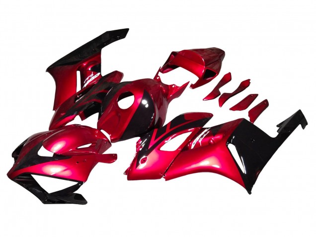 Carenado Moto Honda CBR1000RR 2004-2005 - Rojo Negro Brillante Raya