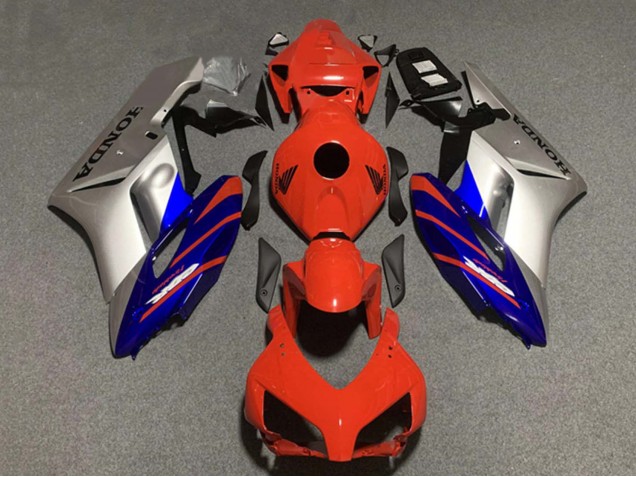 Carenado Moto Honda CBR1000RR 2004-2005 - Plata Azul Rojo Raya